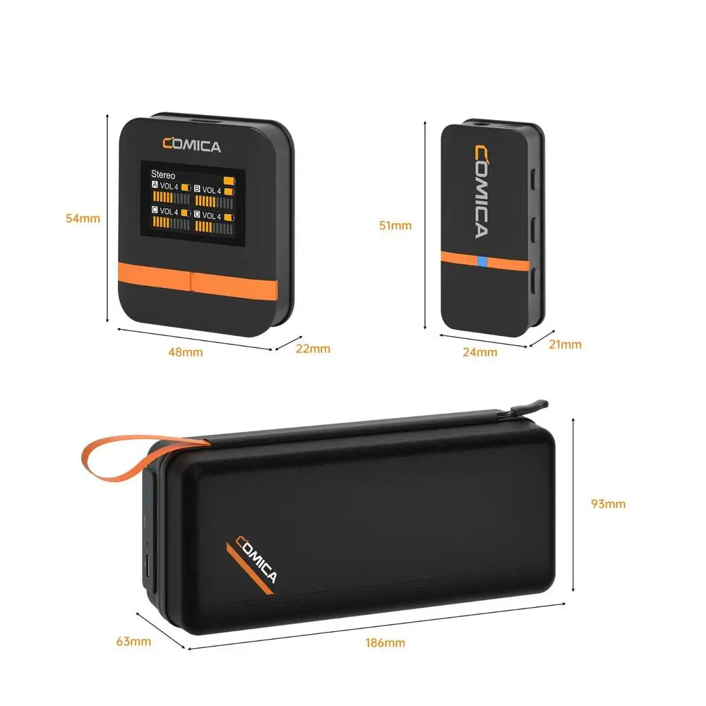 Vimo Q Four-channel Mini Wireless Lavalier Microphone System with 4 Transmitters