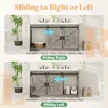Double Bathroom Vanity with Sink, 61in Bathroom Storage Cabinet with Sliding Doors & Drawers, Dual Basin,Double Bath Vanity Sink 3