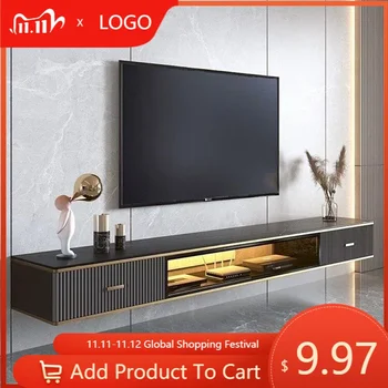 화강암 모니터 TV 테이블 센터 걸이식 블랙 콘솔, 침실 TV 테이블 스탠딩 디스플레이, 모바일 TV Soggiorno 정원 가구