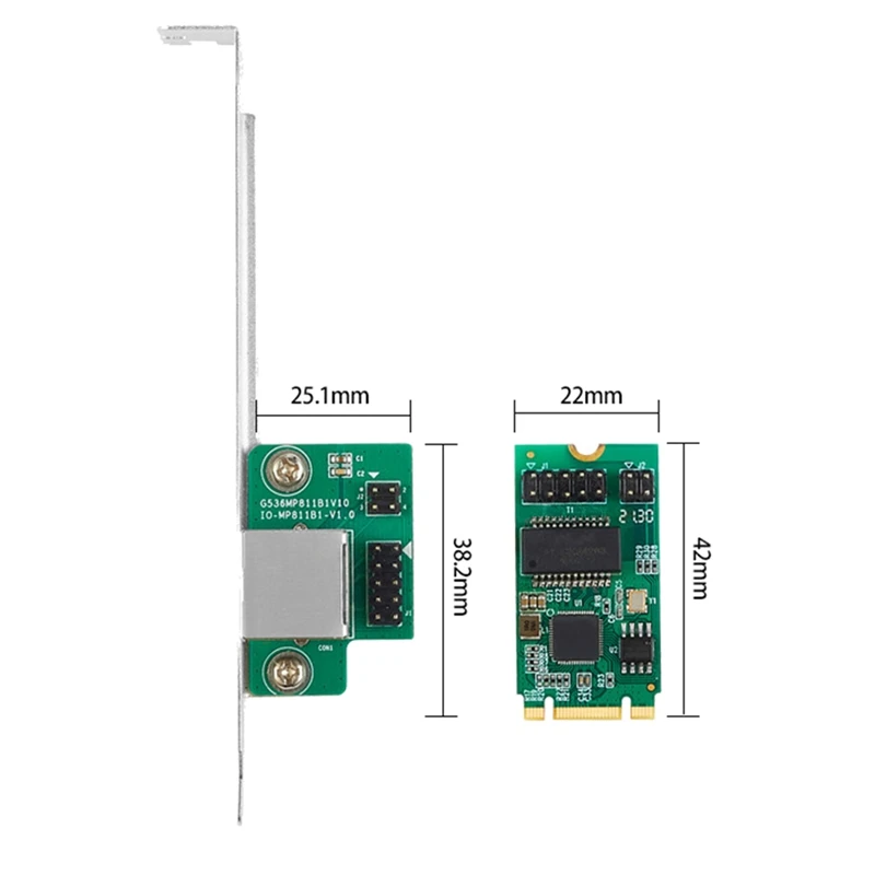 Buacoz Placa De Rede Gigabit De Porta Dupla 2,5 G, Com Placa De Rede