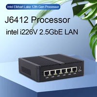 XCY Fanless Mini PC Router 12th Gen Intel Celeron J6412 Processor 6x Intel i226V 2.5G LAN Support Windows Linux Pfsense OpenWrt 2