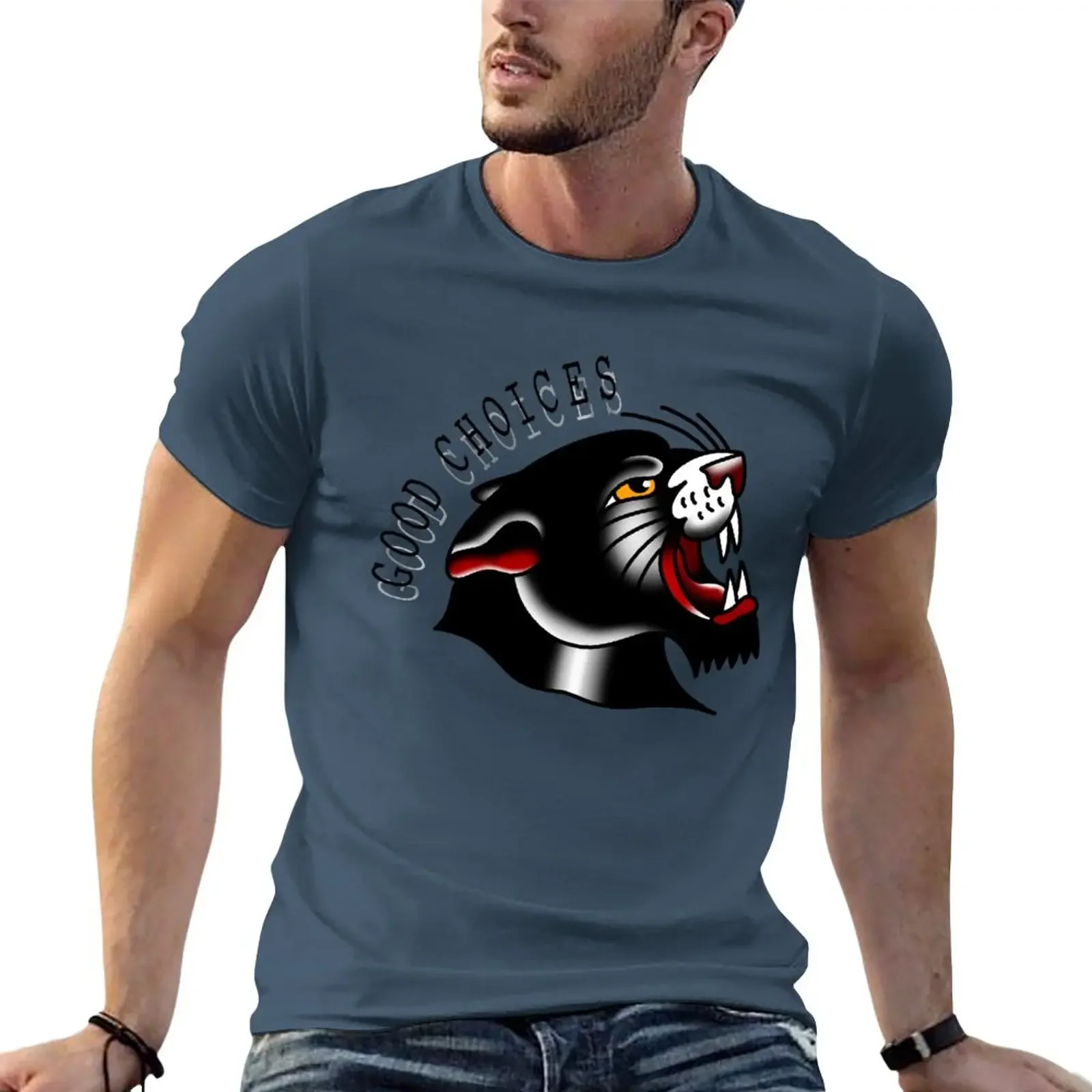 

Oldschool panter T-Shirt blacks Blouse men clothing