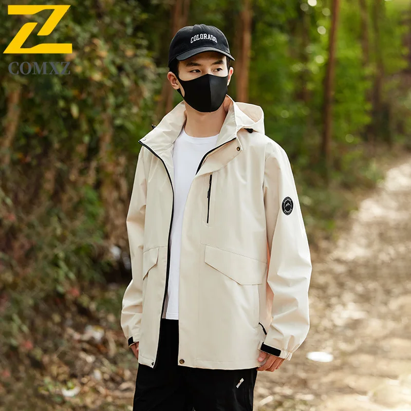 EiAO Windbreaker Couple's Hooded Waterproof Breathable Outdoor Jacket for Hiking Camping Fishing Trendy Durable Travel Wear 2025