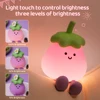 Cute Fruit Night Light Rechargeable Mushroom LED Squishy Night Light 3 Level Dimmable Silicone Nursery Night Lamp For Baby Room 5