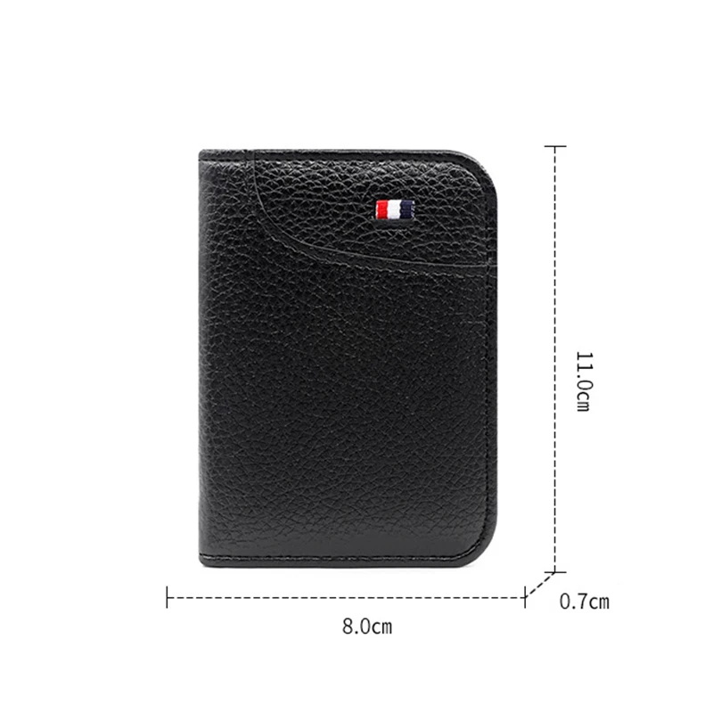 Credit Card Wallet Portable Slim PU Leather for Men