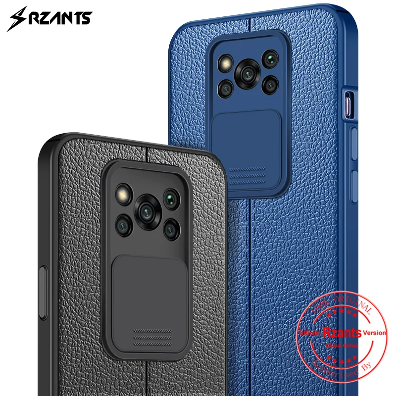 

Rzants For Xiaomi Poco X3 X3 NFC X3 Pro Simple Phone Case [Blue whale]Leather Luxury shockproof Phone Sliding window Casing