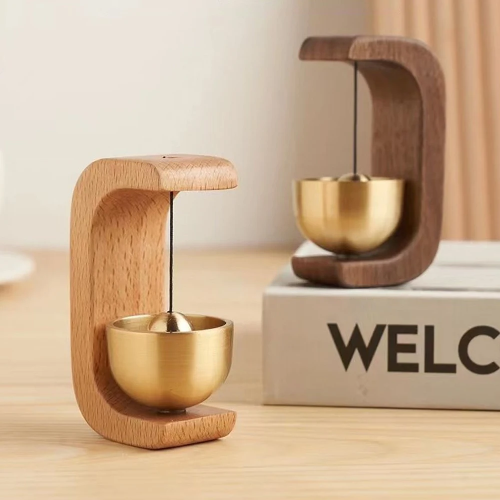 Magnetic Wood Doorbell Chime Hanging Wooden Wind Chimes Vintage Wireless Doorbell Entrance Door Bell Pendant Home Decoration