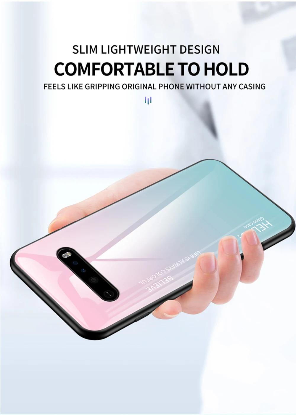 LG G8 Ince Cam Durumda DECLAREYAO Lüks Ultra Ince Sert Ayna Temperli Cam Coque LG G5 G6 G7 G8 G9 V60 Co_voghion.com