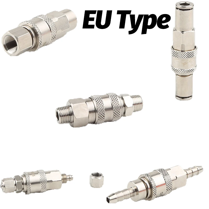 

1PCS mini European Standard EU Type Pneumatic Fitting Quick Coupling Connector Coupler For Air Compressor SM PM SP PP SH PH SF