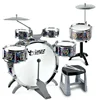 Fashion Large Children Music Jazz Drums Set ( 6 drums + 2 cymbals ) Thickened Eardrum Drum Score Seat Children percussion toys 1