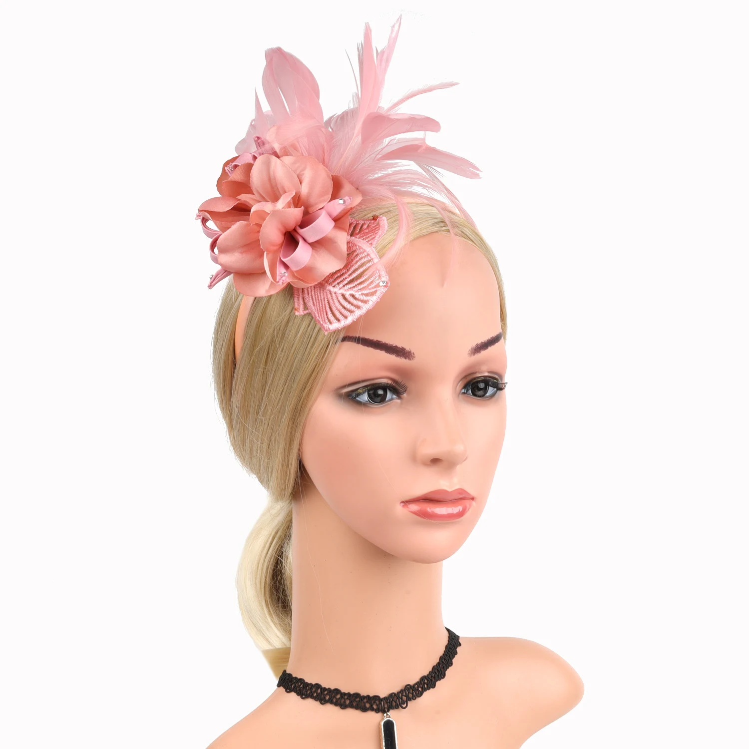 Sombreros Fascinador Elegant Para Mujer, Diadema Para Fita, Flor