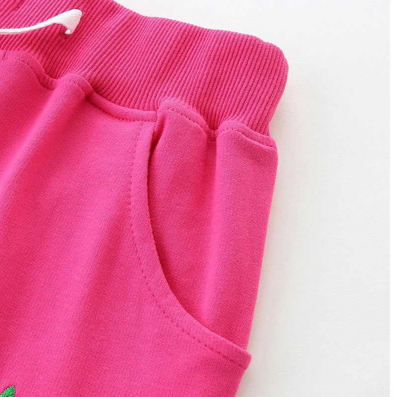 Baby Girls Children's Clothing Summer Embroidered Cartoon Monkey Short Pants Cotton 2-7 Years