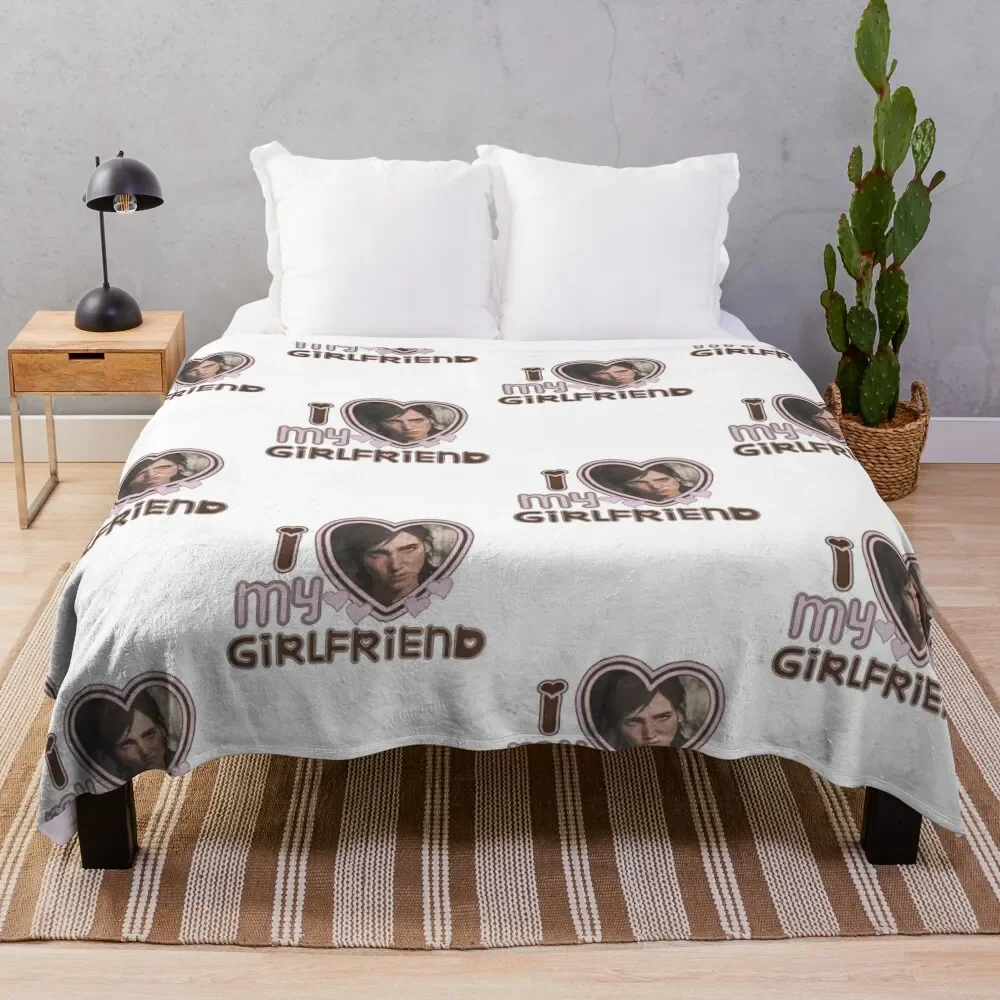 

Ellie Williams I Love Girlfriends Throw Blanket Plaid on the sofa Custom Furrys Blankets