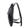 2022 Women Man hop trend Backpack Cool Black PU Leather 3D Graphic Embossed Owl Backpack Female Hot Sale Women Bag 5