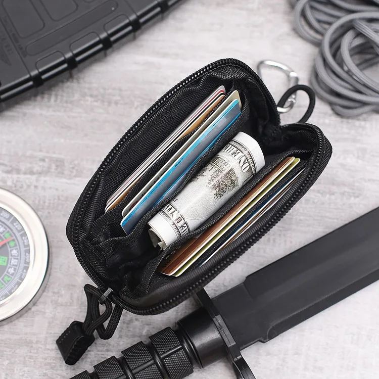 Waterproof Outdoor Waist Bag with Card Slots and Zippers