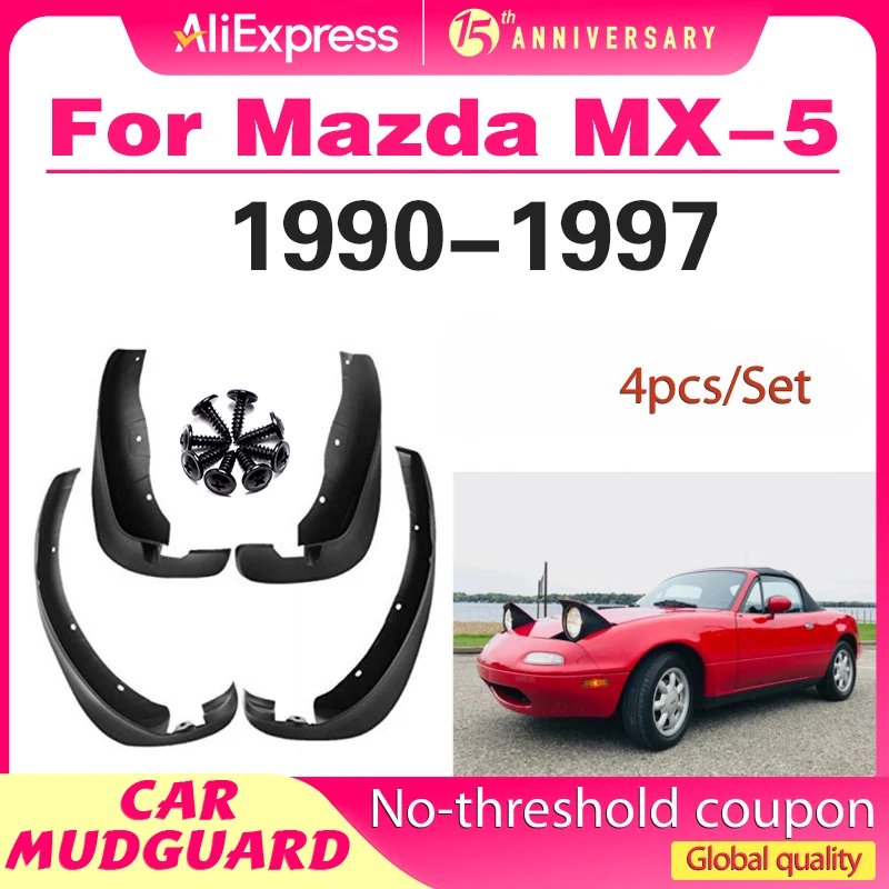 Mazda MX-5 Miata Eunos Roadster NA 1990  1997 자동차 앞 뒤 휠 머드 가드 펜더 머드 플랩 머드 플랩 스플래시 자동차 액세서리