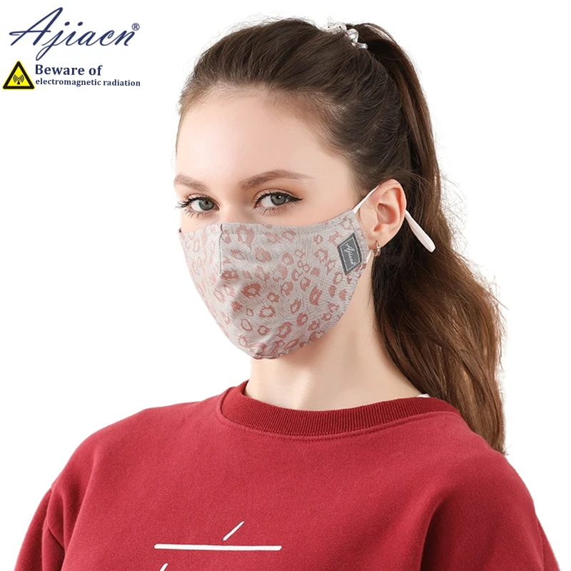 Recommend anti-radiation 50% silver fiber fabric mask prevent smog, reject bacteria Electromagnetic radiation shielding mask