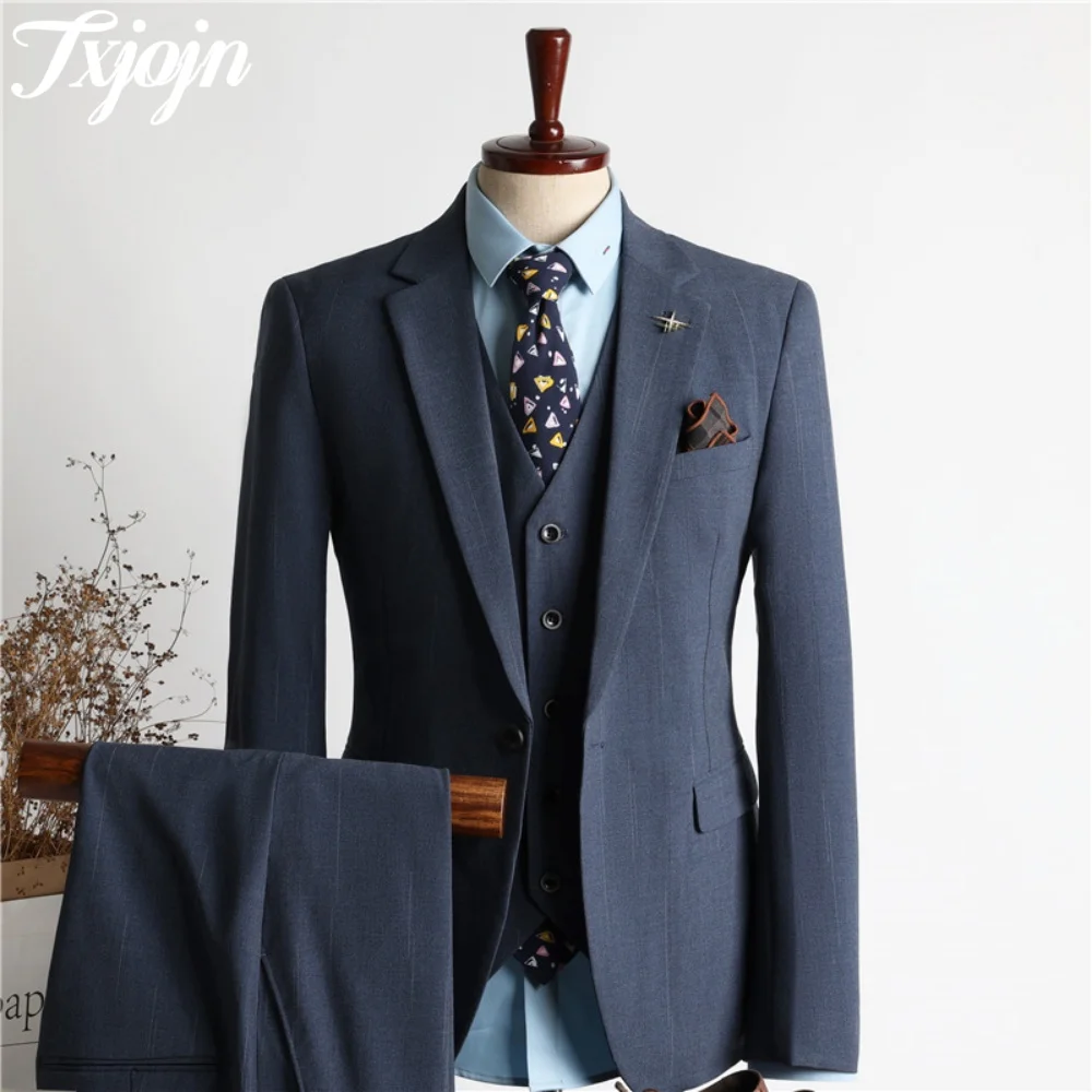 Men's 3 Pieces Single Breasted Two-Buttons Notched Lapel Prom Suits