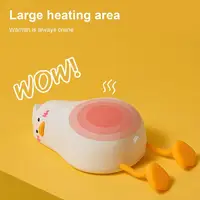 Hand Warmer Cute Duck Shape 4000mAh USB Rechargeable Hand Warmer Power Bank Electric Portable Pocket Heater Indoor Outdoor 3