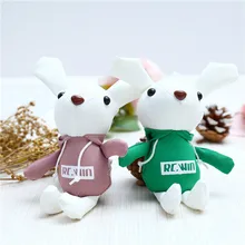 

15CM Good Quality Plush Keychain Rabbit Sweater Bunny Keyring Plush Toy Pendant for Students Schoolbag Girls Gift Bunny Kids Toy