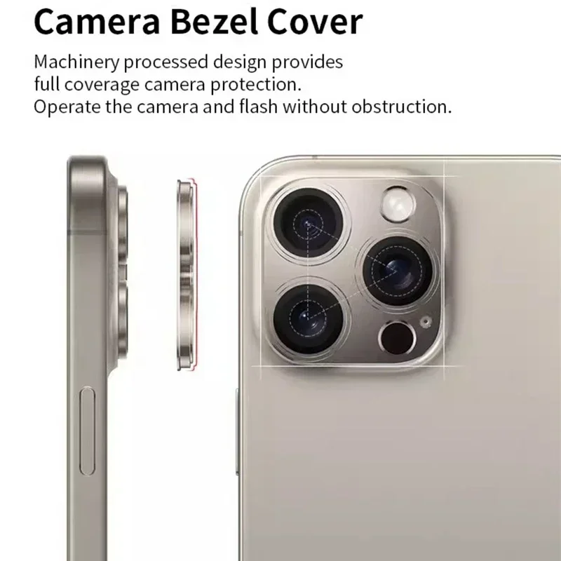 Premium Metal Camera Lens Protector Glass - Full Coverage for iPhone Pro & Mini Series