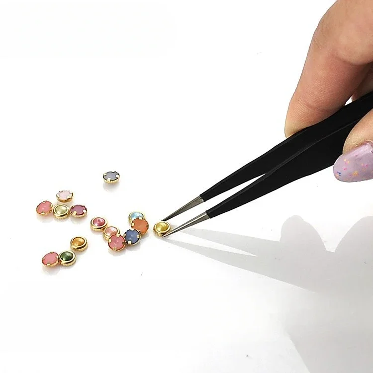 Stainless Steel Nail Tweezers Manicure Decorations