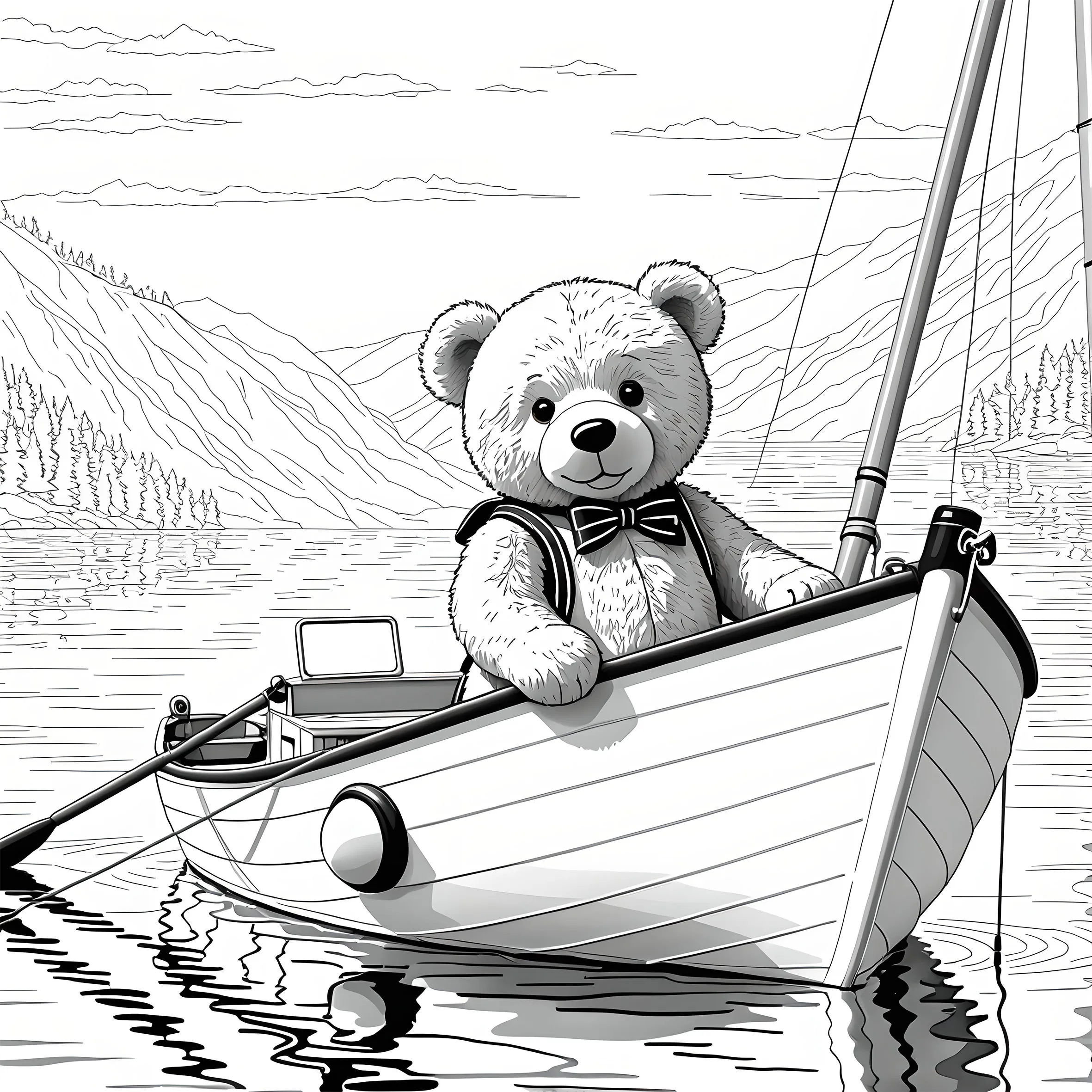 Cute Teddy Bear Color Book 26 Pages Cartoon Bear Coloring Book Relaxing Creative Artistic Coloring Journey for Teens and Adult 4