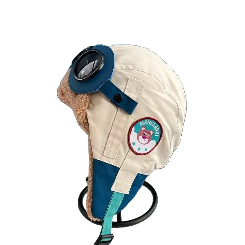 Winter Baby Ear Protection Hat Kids Cartoon Pilot's Hat Korean Version Classic Autumn Winter Boy Girl Baby Ear Protective Hat