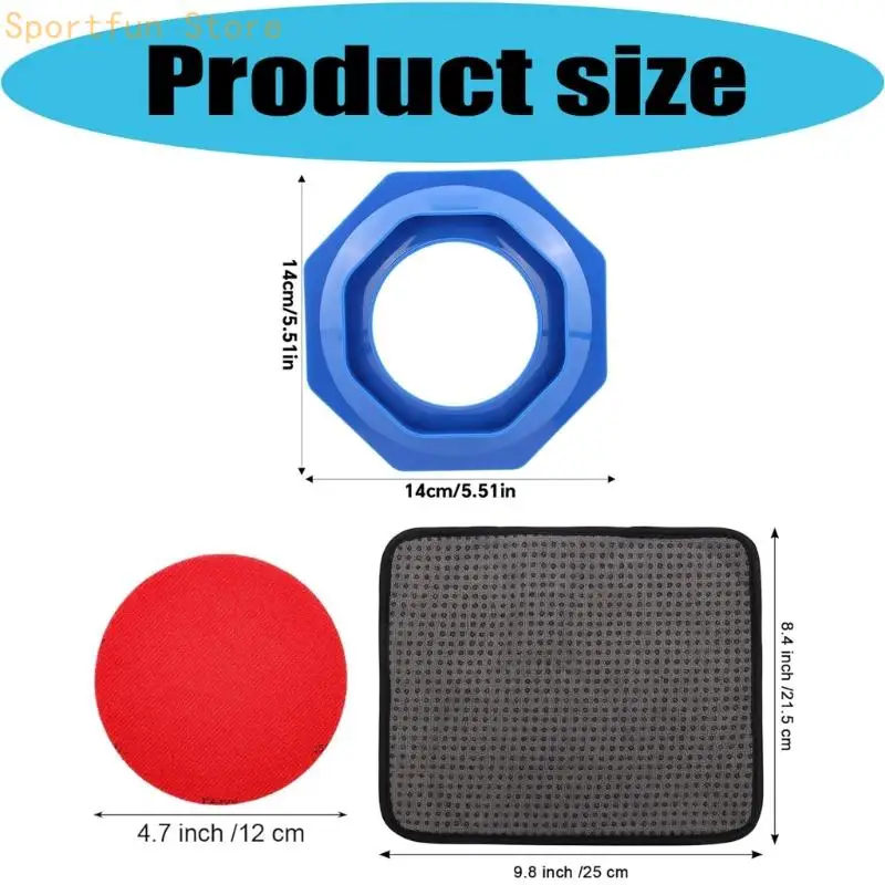 Set accessori per lucidatura da bowling con telaio supporto e panno per giocatori bowling X7JD - immagine 6
