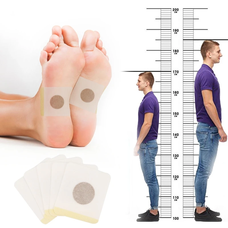 10pcs/bag Grow Taller Foot Patch Height Growth Enhancer Plaster Patch In Foot Bone Strength for Adults and Teen