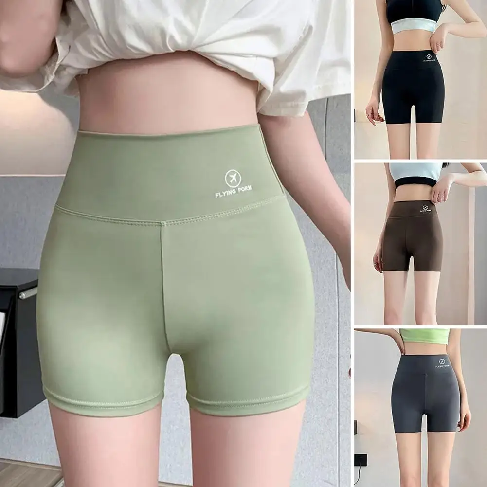 

Women Safety Pants High Waist Great Elasticity Compression Butt-lifted Tummy Control Exercise Sweat Absorption Fall Spring Joggi