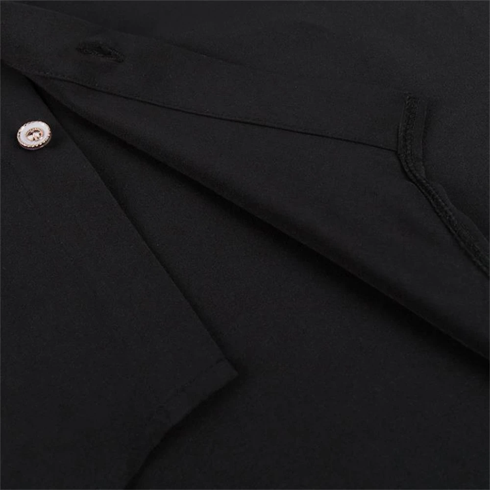 Victorian Shirt for Men Black Swallow Tail Vampire Steampunk Gothic Long Sleeve Turn Down Collar Costumes Tops