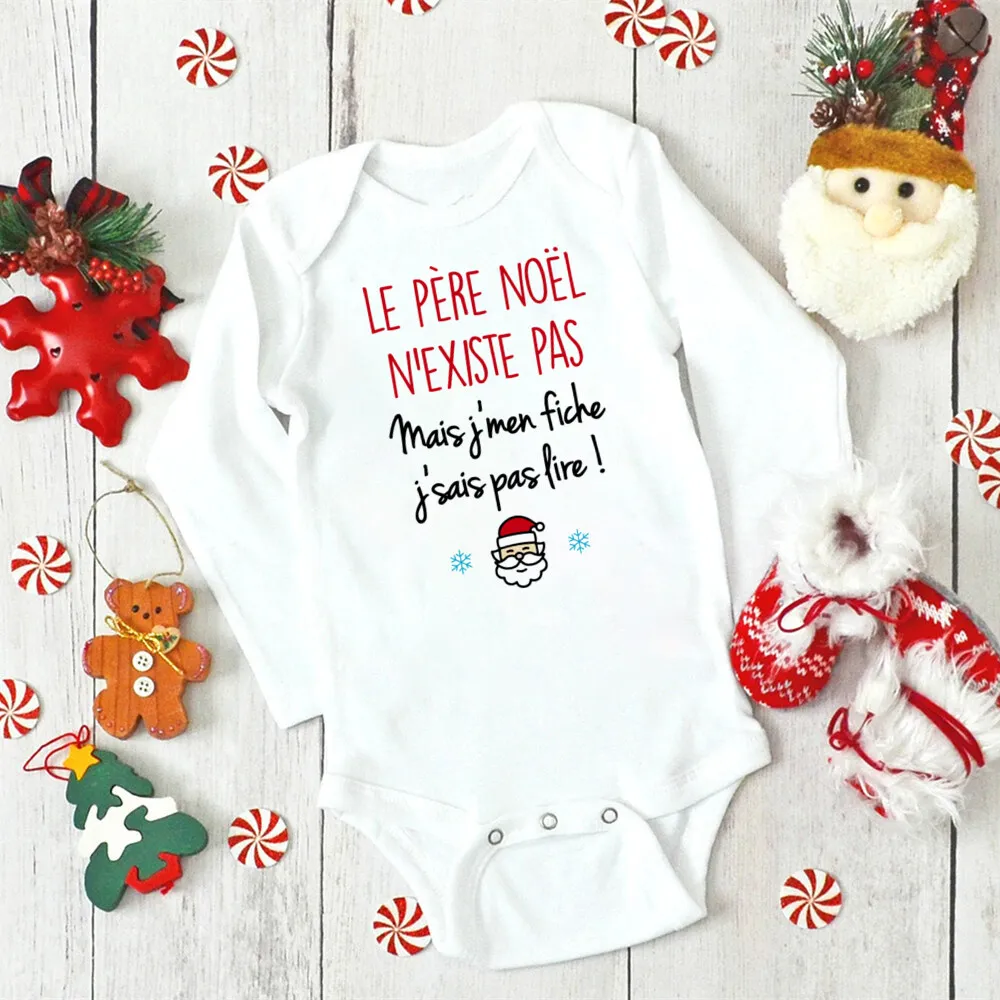 thumbnail image 3 of Mi primer mameluco navideño de manga larga para recién nacidos, ropa para bebés con estampado de ciervos franceses, monos para bautizo de bebés, ropa para niños y niñas, 3 of 5