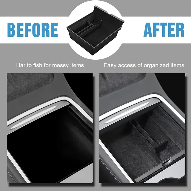 Car Storage Box For Tesla Model 3 2022 Model Y 2023 Center Armrest Hidden Box Cup Holder Console Organizer Car Box Accessories 5