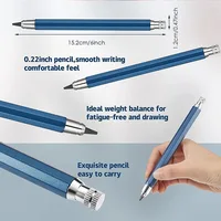 Metal Mechanical Pencil 5.6mm 2B/4B/6B/8B Pencil Refill, For Architect Writing Drafting Art Engineering Painting Sketch Design 2