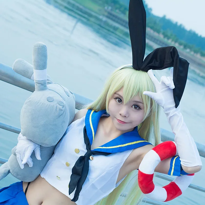 

Japanese Cartoon Anime Fleet Collection Cosplay Costume Girls Skirt Shoes Set Cute Sexy School Uniform Dance Performance Wear