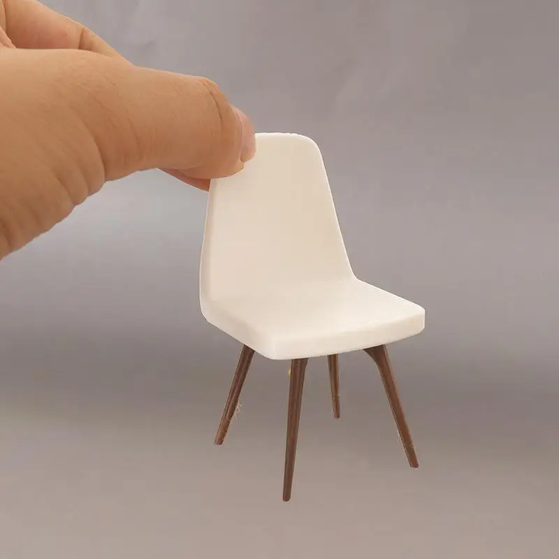 1/12 Dollhouse Mini Chair Model - Simulation Micro Furniture Decoration Dolls House Scene Construction Props Toy Accessories