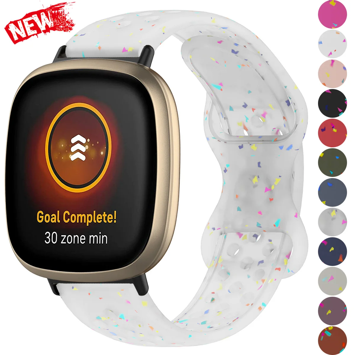 Elastic Eco-Friendly Silicone Sport Strap in Jelly Colors - Smartwatch Accessories