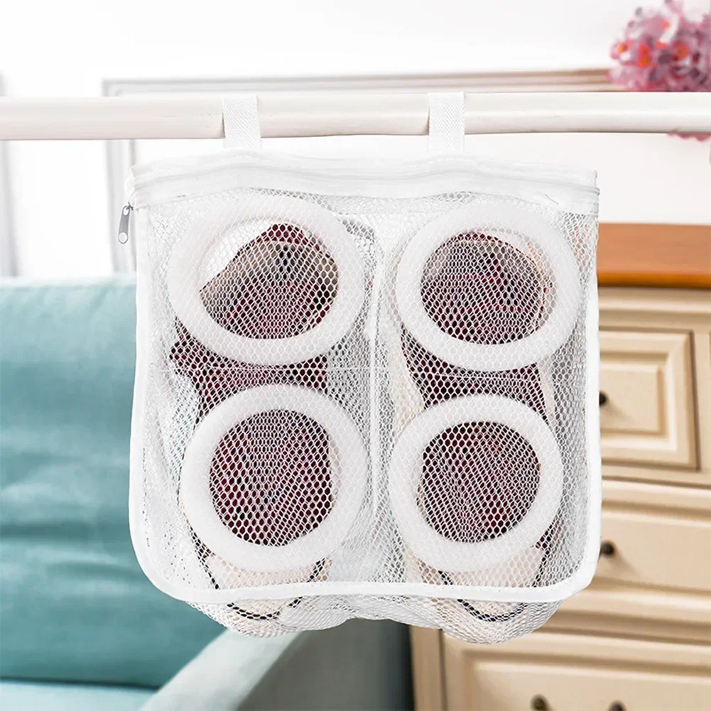 Portable Mesh Laundry Bag Washing Machine Shoes Bags Travel Storage Bags Portable Anti-deformation Protective Clothes Organizer 3
