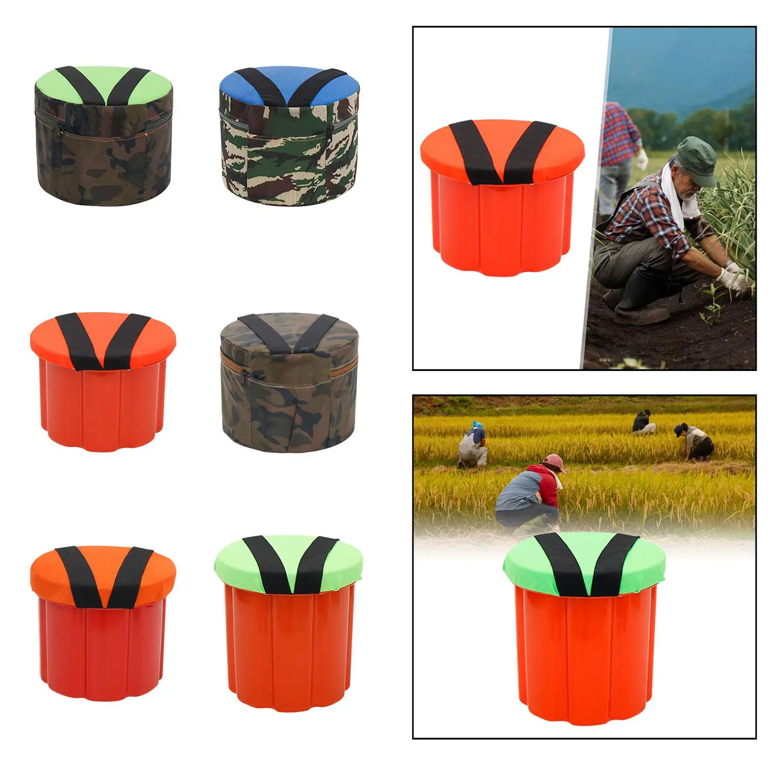 Wearable Gardening Stool Gardening Cushion Chair for Outside Farming Fishing
