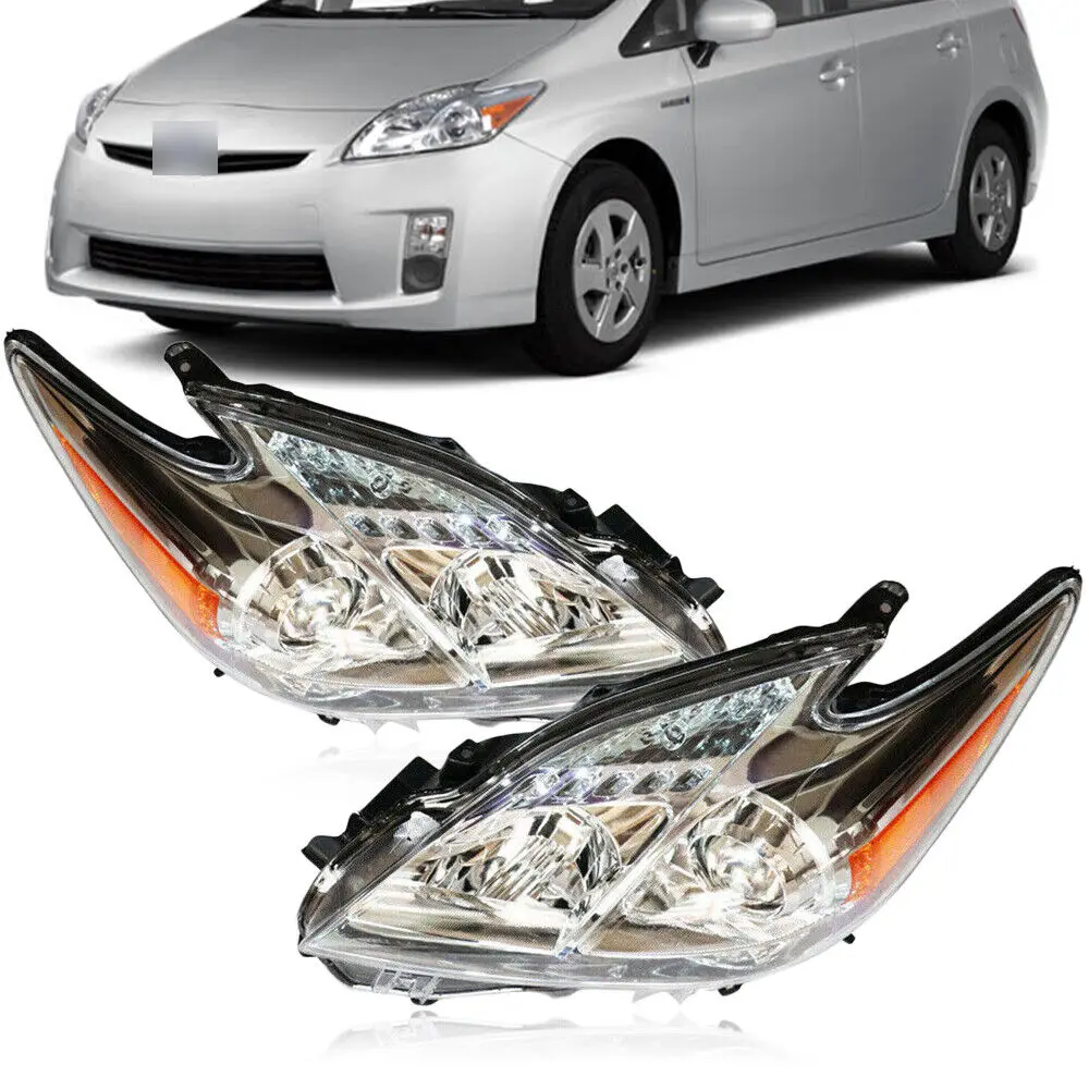 

Left Driver OR Right Passenger Side Headlamp For Toyota Prius 1.8L 2010-2011 Headlight Halogen