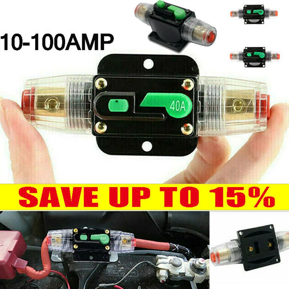 Description Picture 2 of itemEasy to Operate Waterproof 10A 100A AMP Circuit Breaker Fuse for Car Boat Auto 12V 48V DC No Hassle of Changing Fuses!