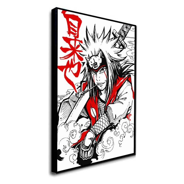 Clássico japonês Anime Naruto Cartaz, Pintura de lona, Uchiha Kakashi  Gaara, Decoração para casa, Wall Art