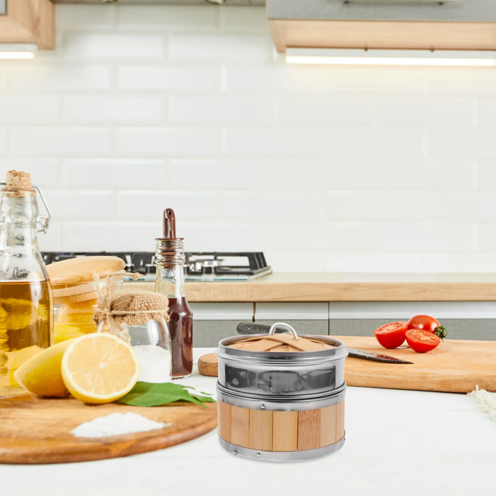 Steamer Steamed Buns Pot to Make Rice Vegetable Multi-functional With Cover Bamboo Basket Practical