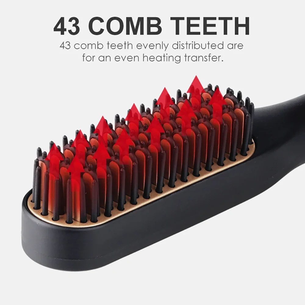 3-in-1 Electric Hair Brush Straightener Comb for Men Women - Dual-Use Styling Tool 2