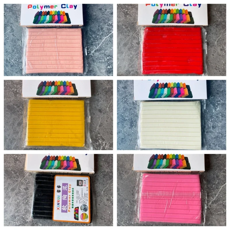 Colorful Soft Polymer Clay Sculpture Baking Clay Granite Marble Handmade