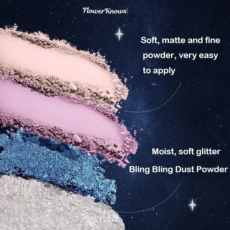 Eye shadow eye shadow plate Flower Knows Moonlight Mermaid Series 5Color eyeshadow delicate matte glow shimmer chameleon waterproof glitter eye palette