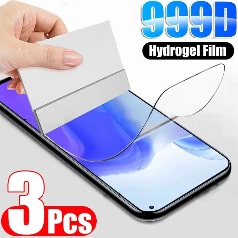 

3PCS Hydroger Film for Xiaomi Mi 11 Lite 5G 10T Pro 9T 11 10 11i A2 A1 A3 9 8 6 SE Screen Protector for Xiaomi Poco X3 F3 Film