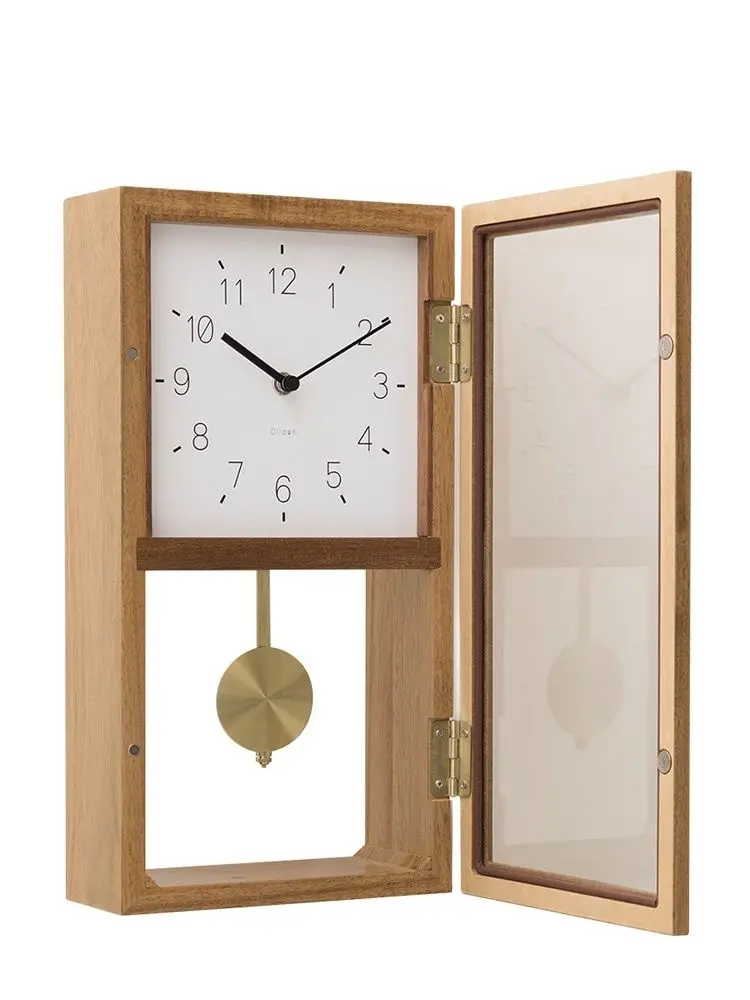Japanese Retro Wooden Swing Pendulum Clock