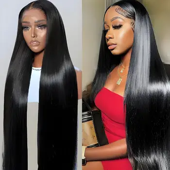 Straight Lace Front Wig Full Lace Human Hair Wigs For Women Human Hair 44 Inch 13x6 Bone Straight Human Hair Hd Lace Frontal Wig 1